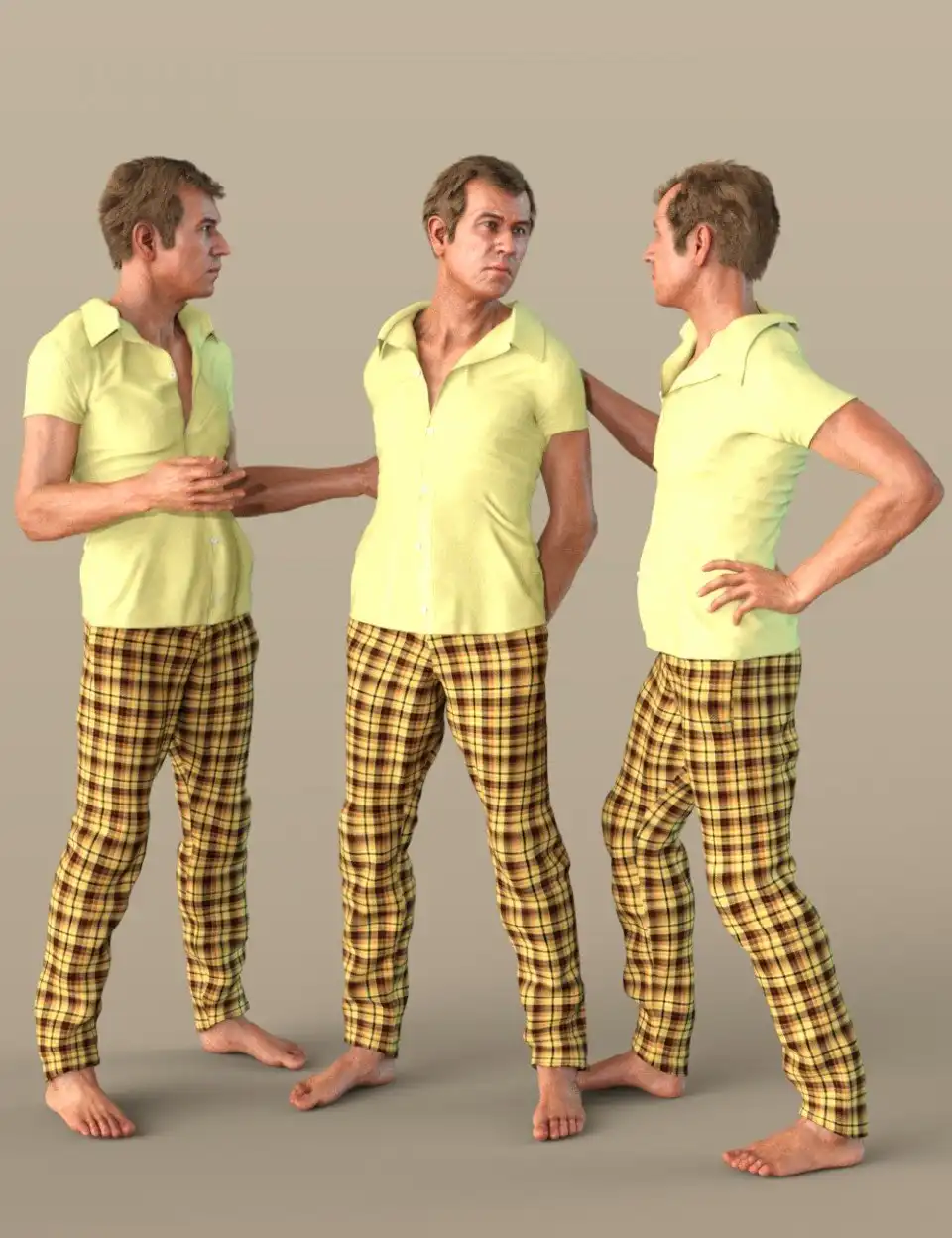 Most Casual Poses for Dasan 8 and Genesis 8 Male_DAZ3DDL