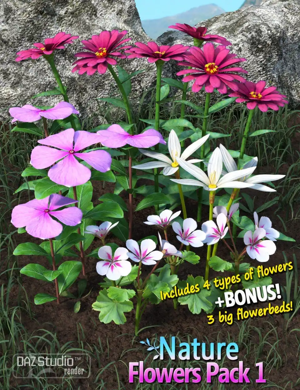 Nature – Flowers Pack 1_DAZ3DDL