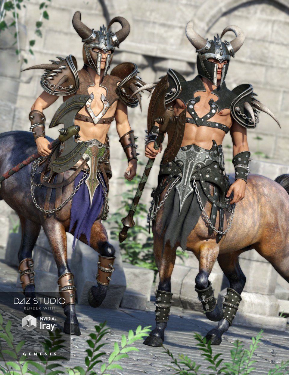 Ravager Centaur Outfit Textures_DAZ3D下载站