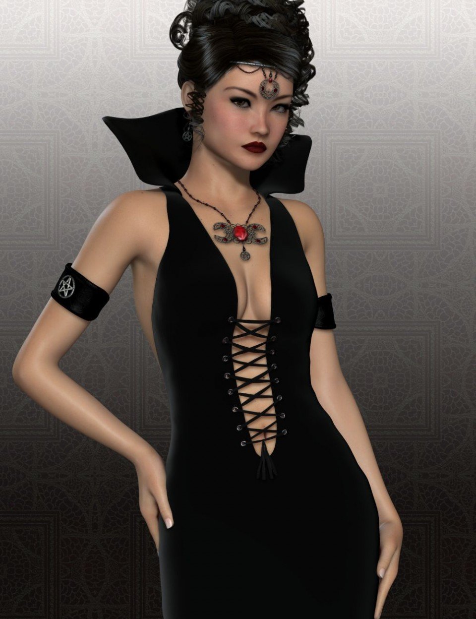 Ravynne Outfit for Genesis 2 Female(s)_DAZ3D下载站