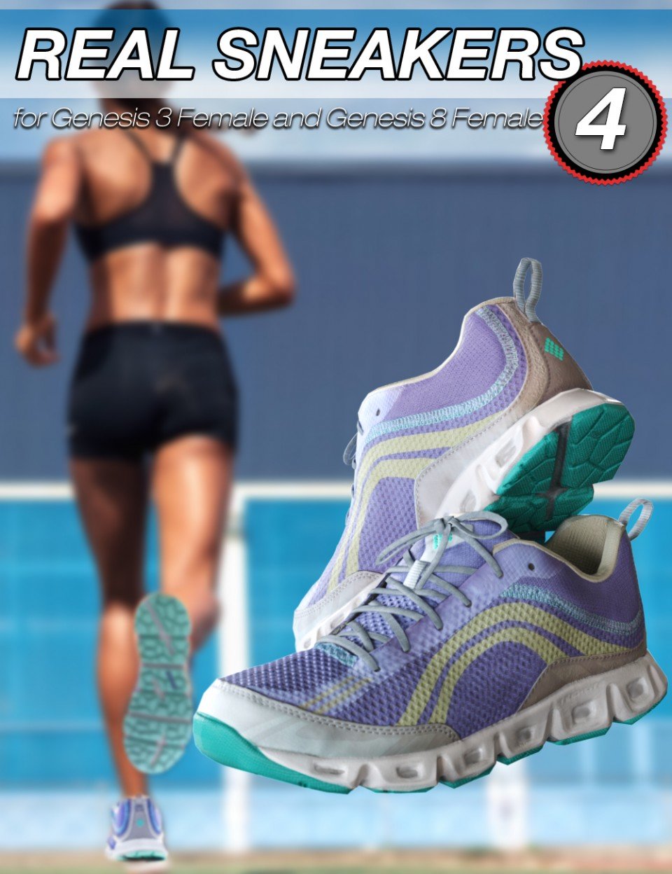 S3D Real Sneakers 4 for Genesis 3 and 8 Female(s)_DAZ3DDL