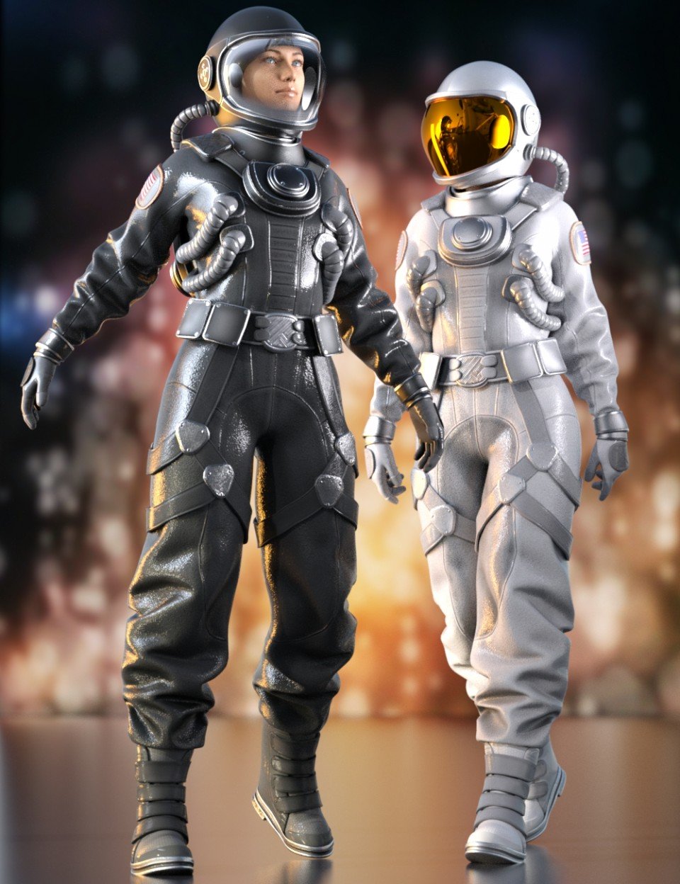 Space Suit Outfit for Genesis 8 Female(s)_DAZ3D下载站