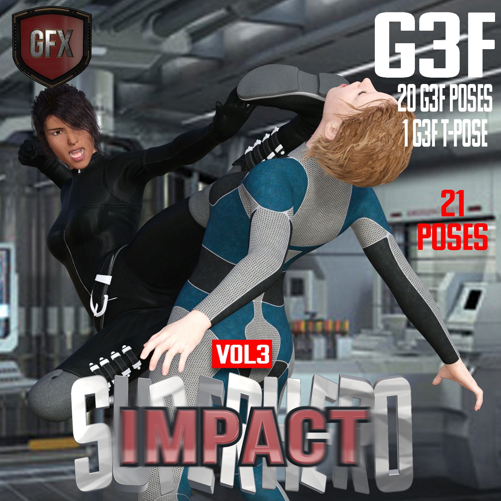 SuperHero Impact for G3F Volume 3_DAZ3D下载站