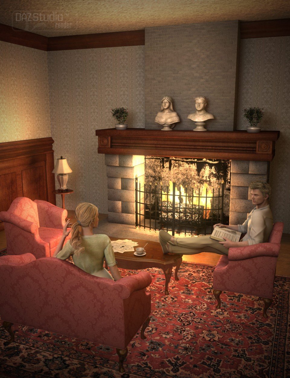 The Living Room_DAZ3D下载站