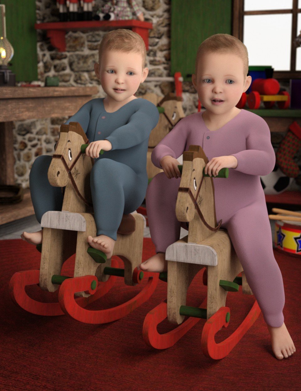 Toddler Twins For Genesis 8_DAZ3DDL