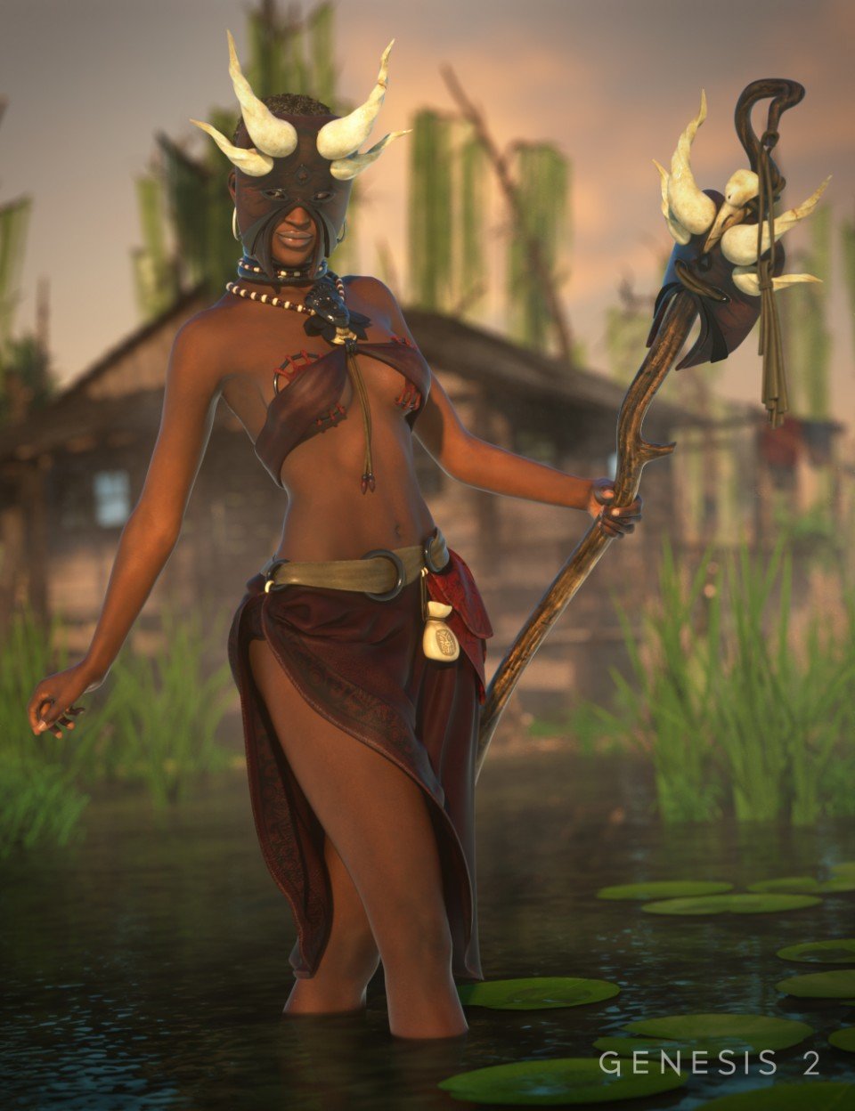 Tribal Dancer for Genesis 2 Female(s) + Textures_DAZ3DDL