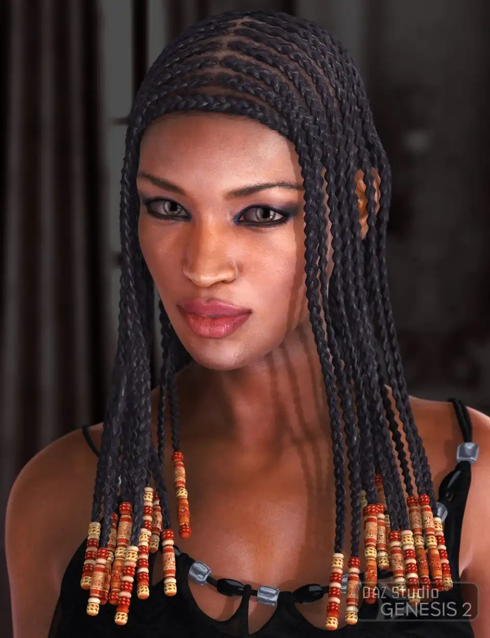Vidal Braids for Genesis 2 Male(s) and Genesis 2 Female(s) + Textures_DAZ3DDL