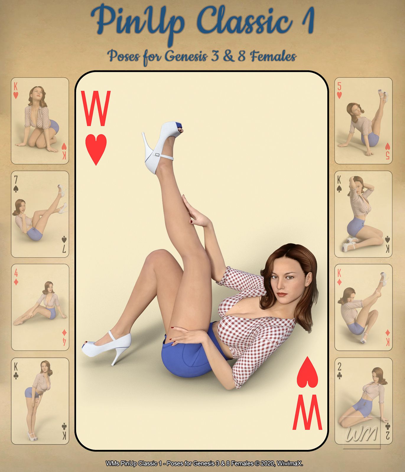 WMs PinUp Classic 1 – Poses for Genesis 3 and 8 Females_DAZ3DDL