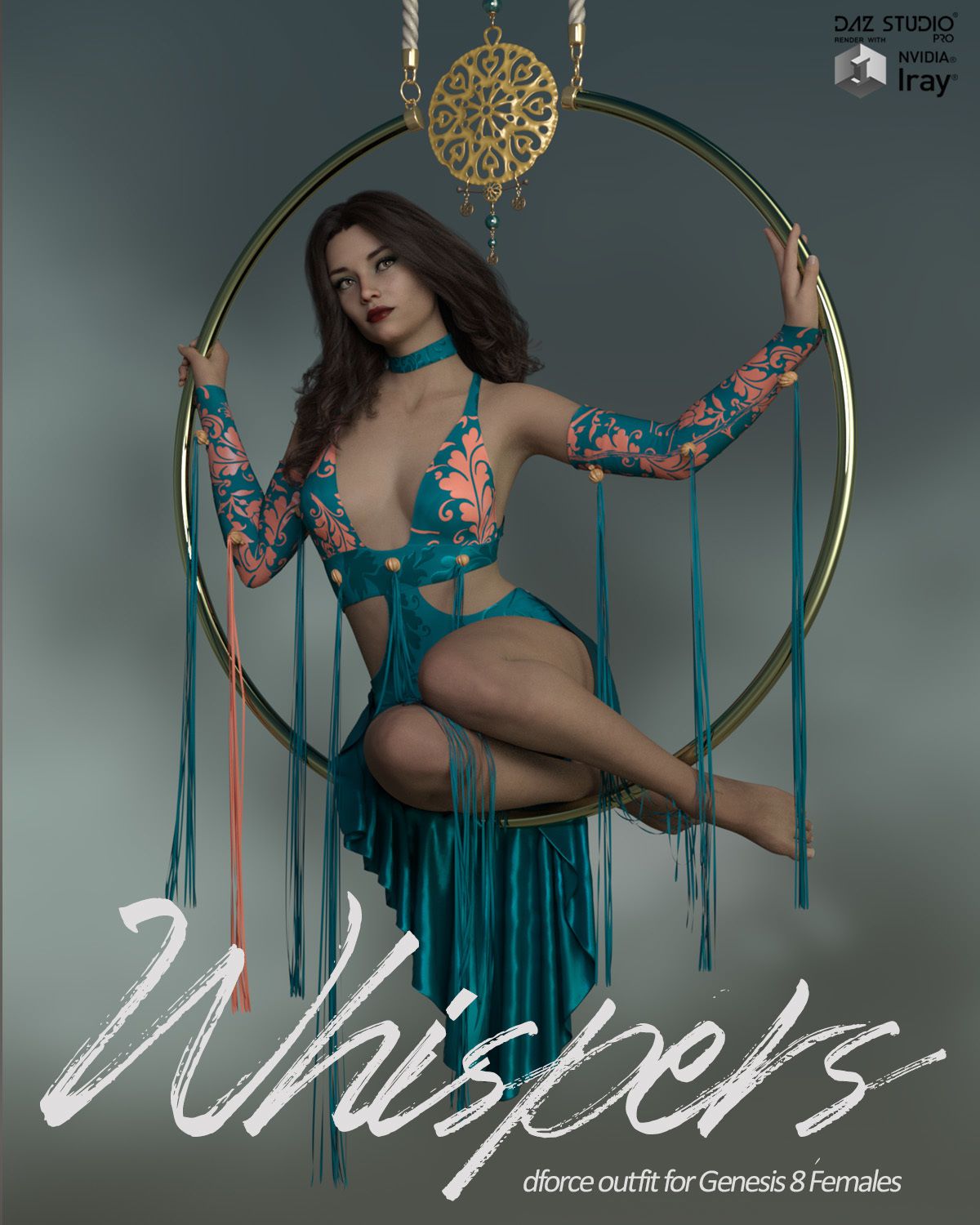 Whispers dForce outfit for Genesis 8 Females_DAZ3D下载站