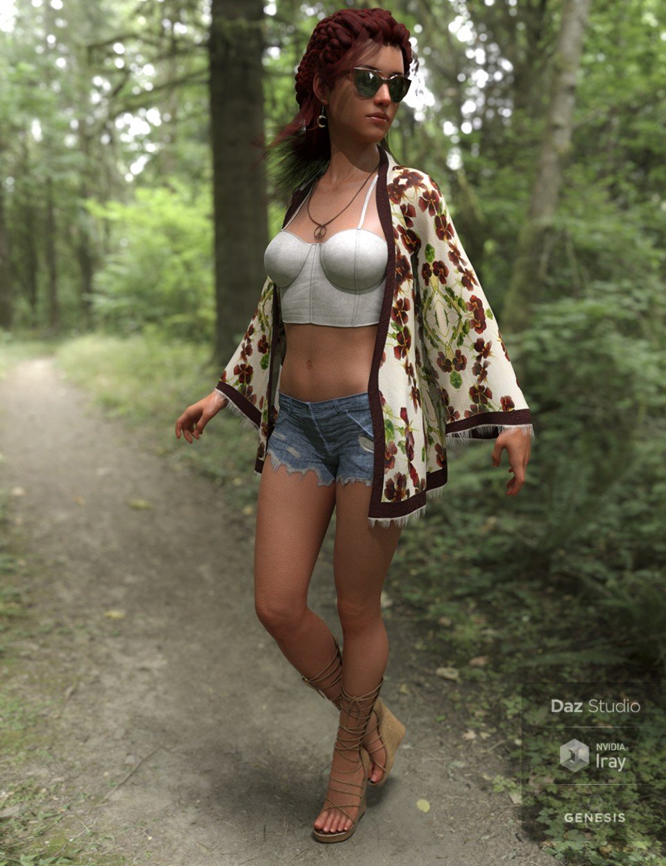 dForce Boho Style Outfit for Genesis 8 Female_DAZ3D下载站