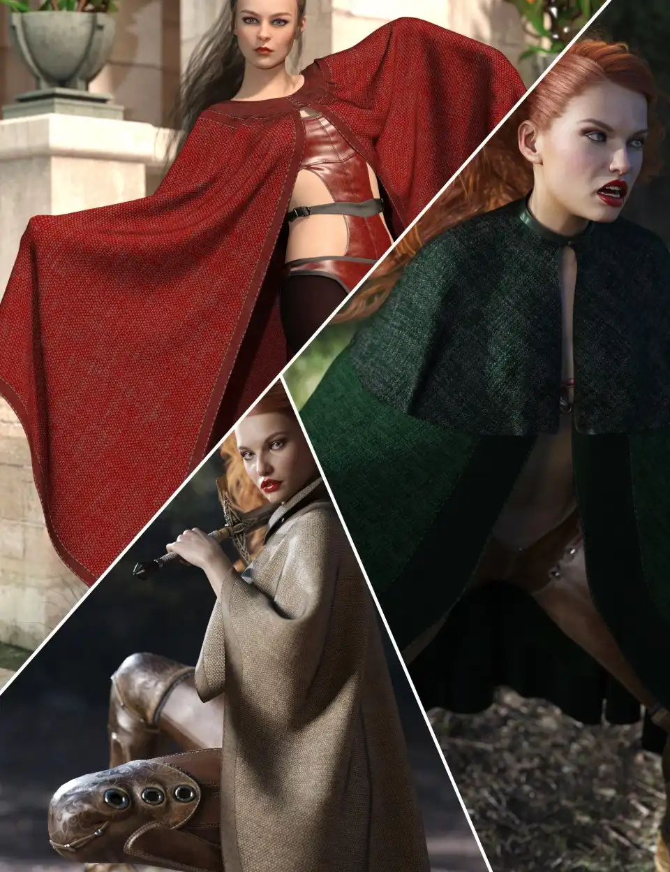 dForce High Fantasy Cloaks – Volume 2 – for Genesis 8 Female(s)_DAZ3DDL