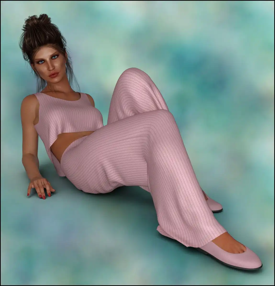 dForce – Lounging Pant Suit for G8F_DAZ3D下载站