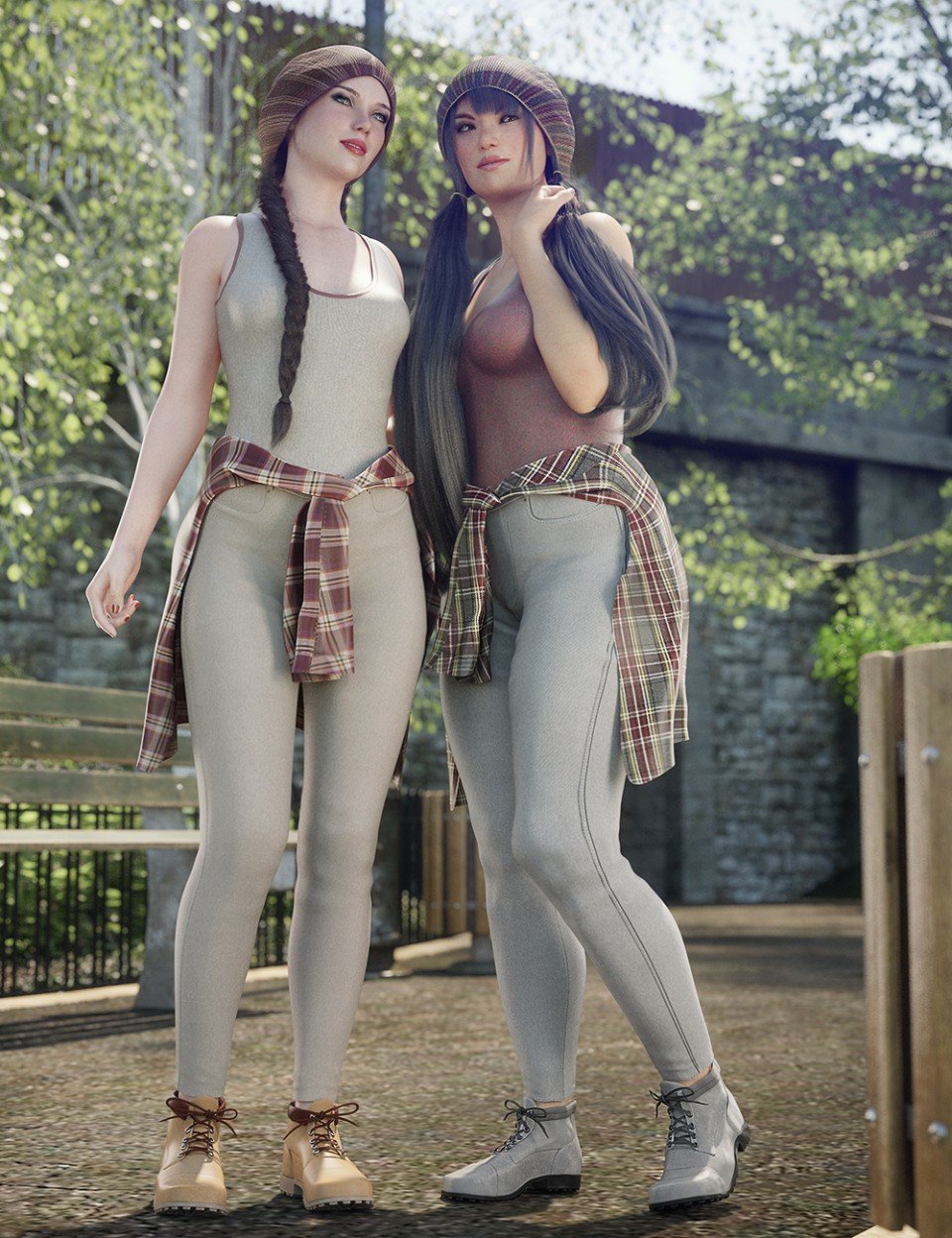 dForce Urban Casual Outfit Textures_DAZ3DDL