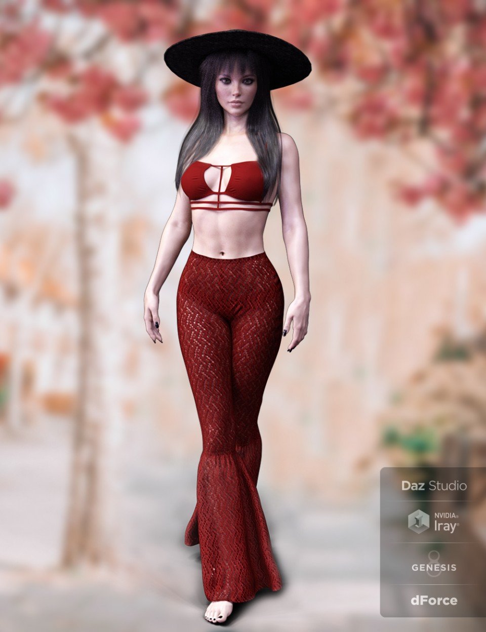 dForce X-Fashion Boho Chic Outfit 05 for Genesis 8 Female(s)_DAZ3DDL