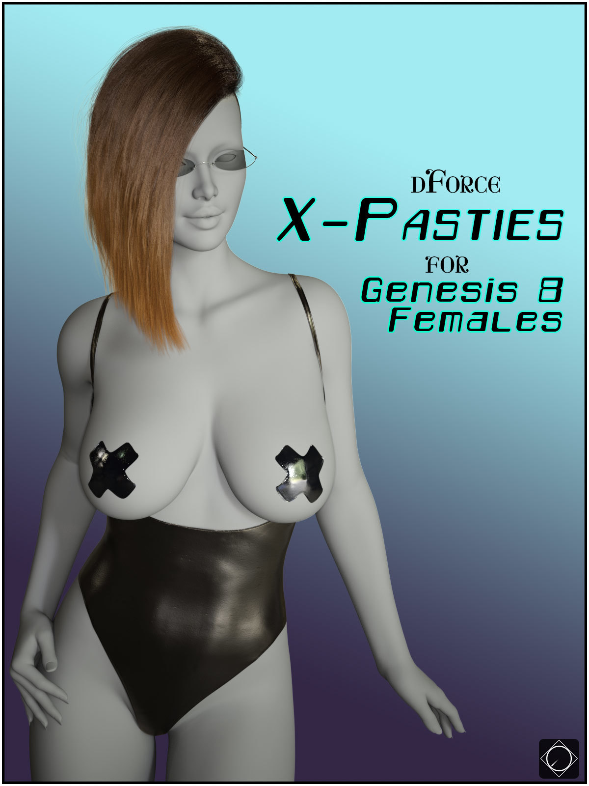 dForce X-Pasties for Genesis 8 Females_DAZ3D下载站