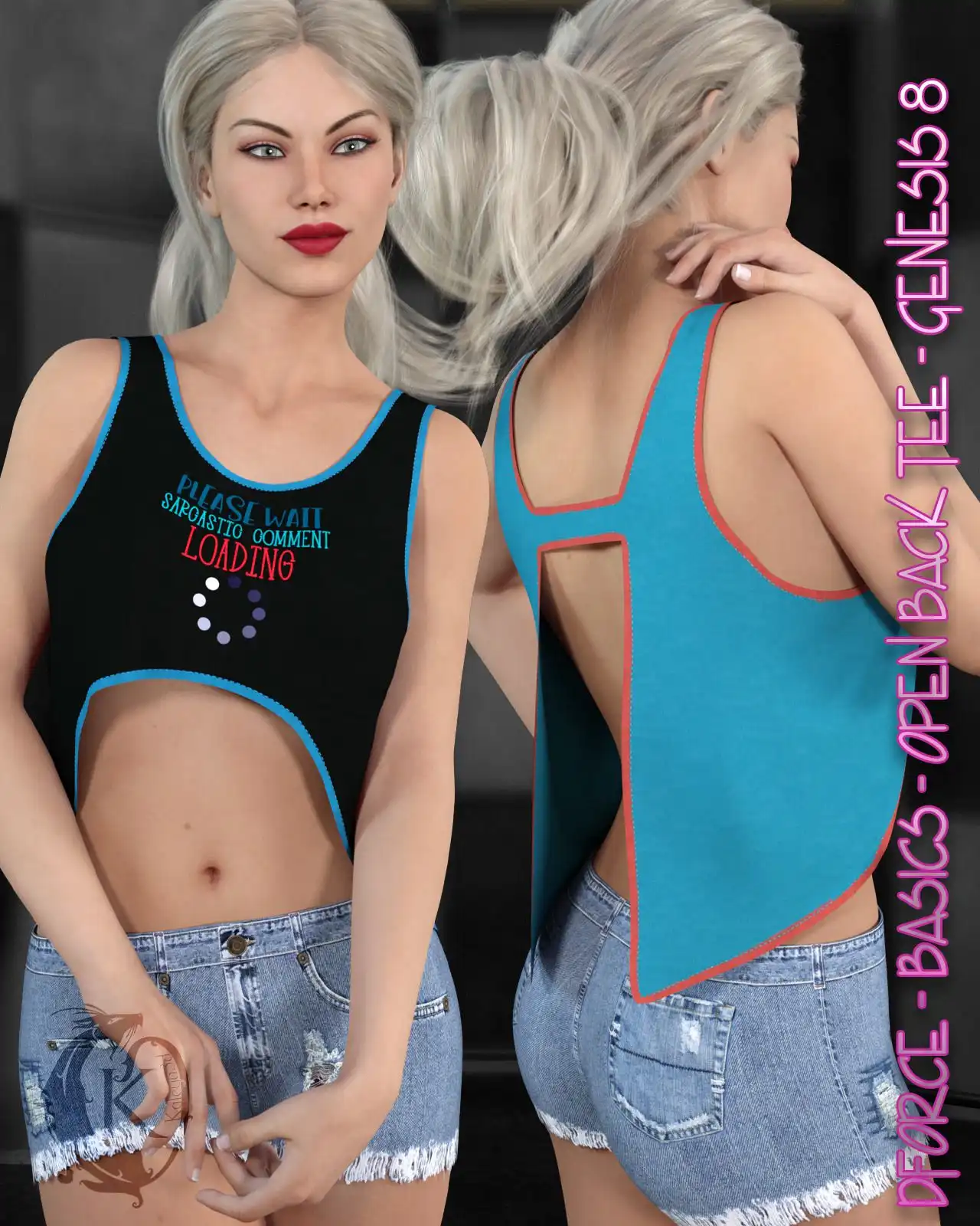 dForce – Basics – Open Back Tee – Genesis 8_DAZ3DDL