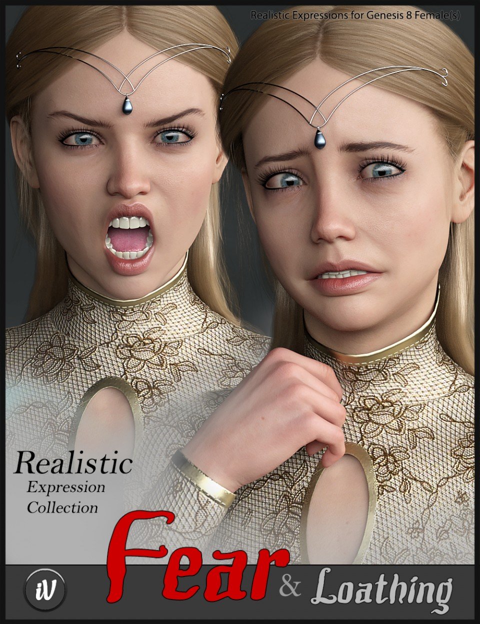 iV Fear and Loathing Expressions for Genesis 8 Female(s)_DAZ3D下载站