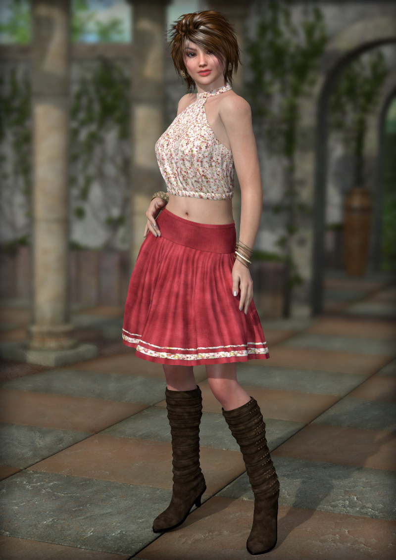 Always Summer with FREE Lydia Boots for V4_DAZ3D下载站
