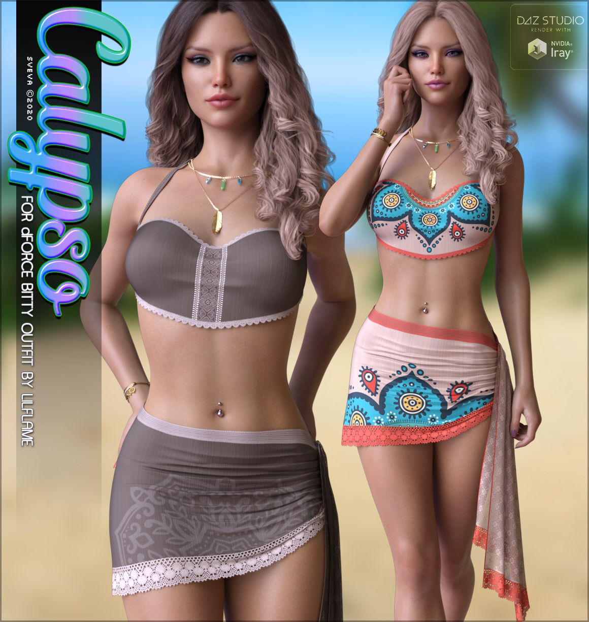 Calypso for dForce Bitty Outfit G8F_DAZ3D下载站