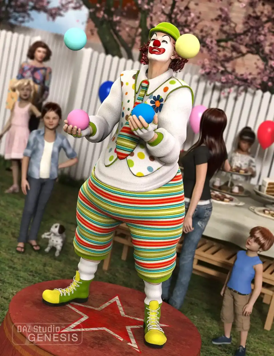Clown + Textures_DAZ3DDL