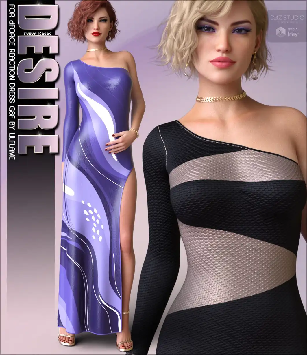 Desire for dForce Reaction Dress_DAZ3D下载站