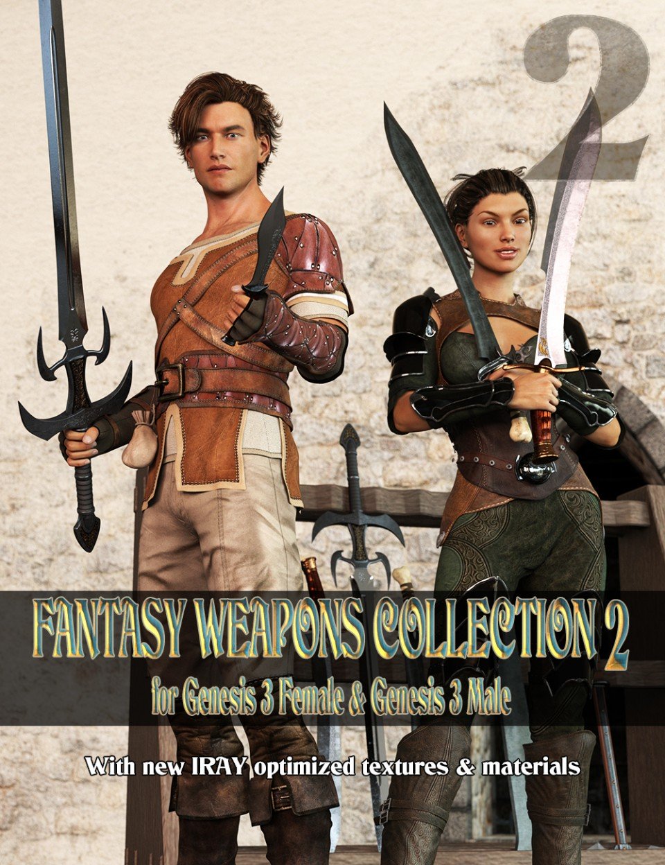 Fantasy Weapons Collection 2_DAZ3D下载站