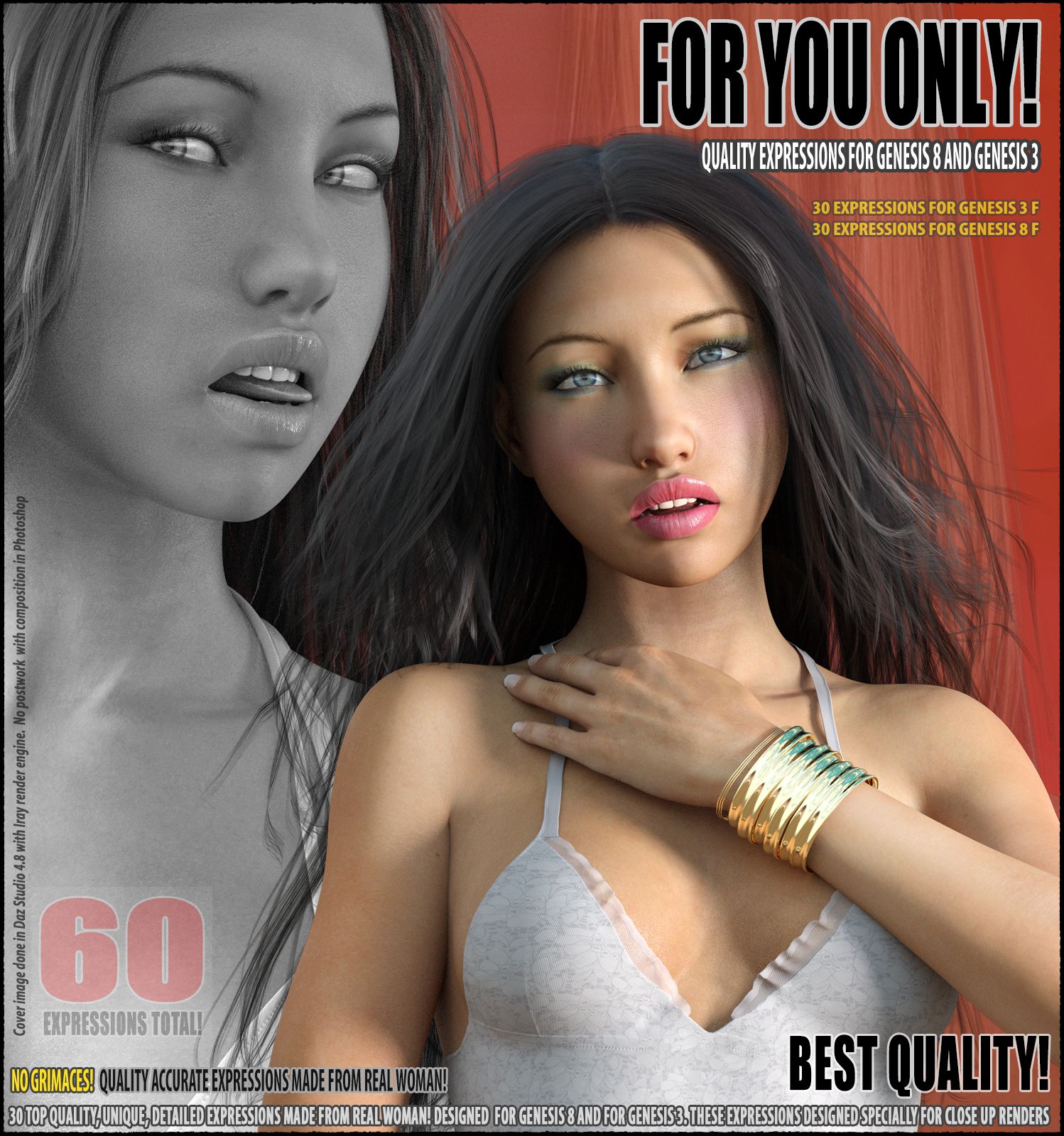 For You Only! – Expressions for G8 and G3_DAZ3D下载站