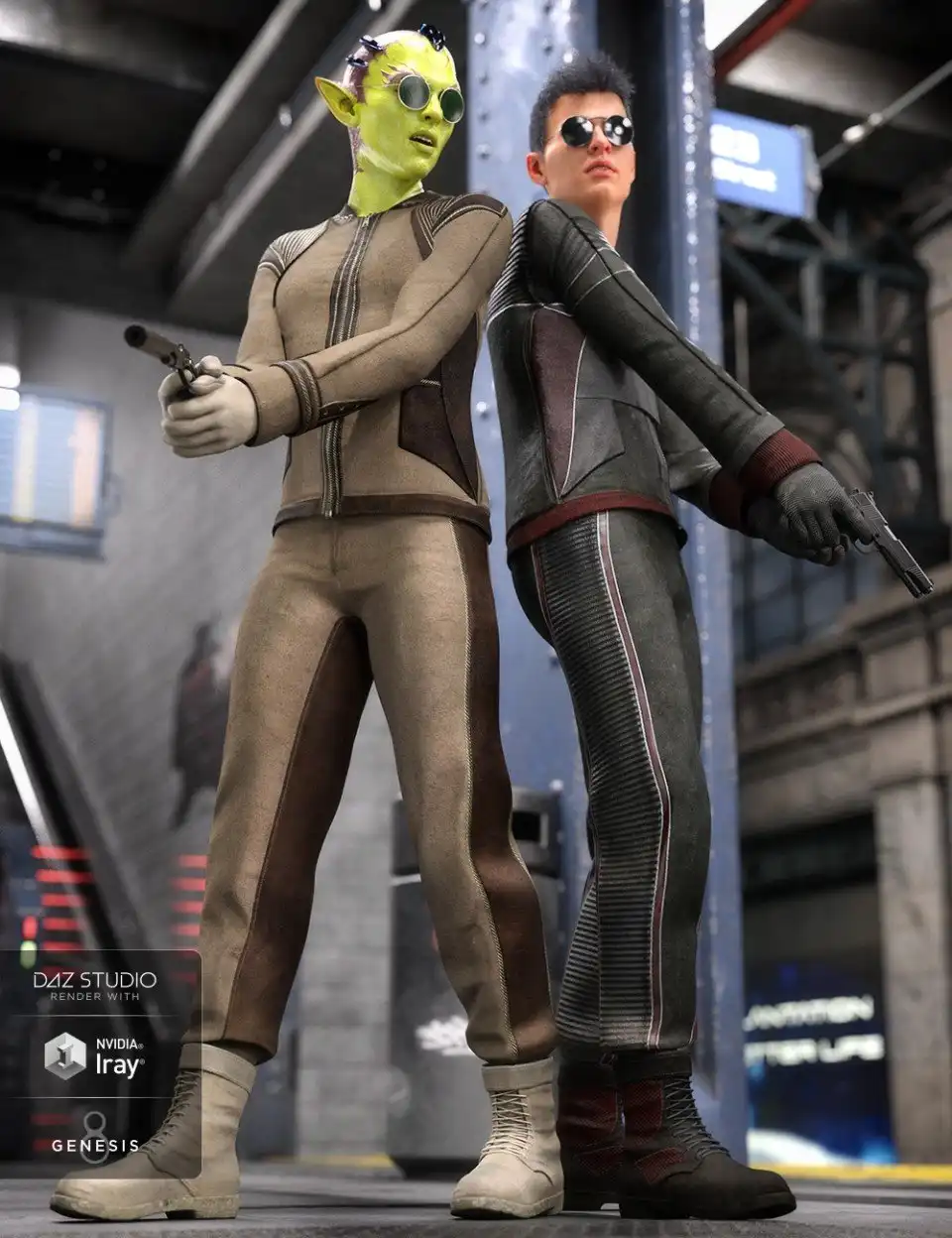 Intergalactic Spy Outfit Textures_DAZ3DDL