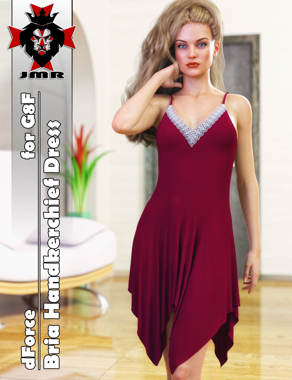 JMR dForce Bria Handkerchief Dress for G8F_DAZ3D下载站