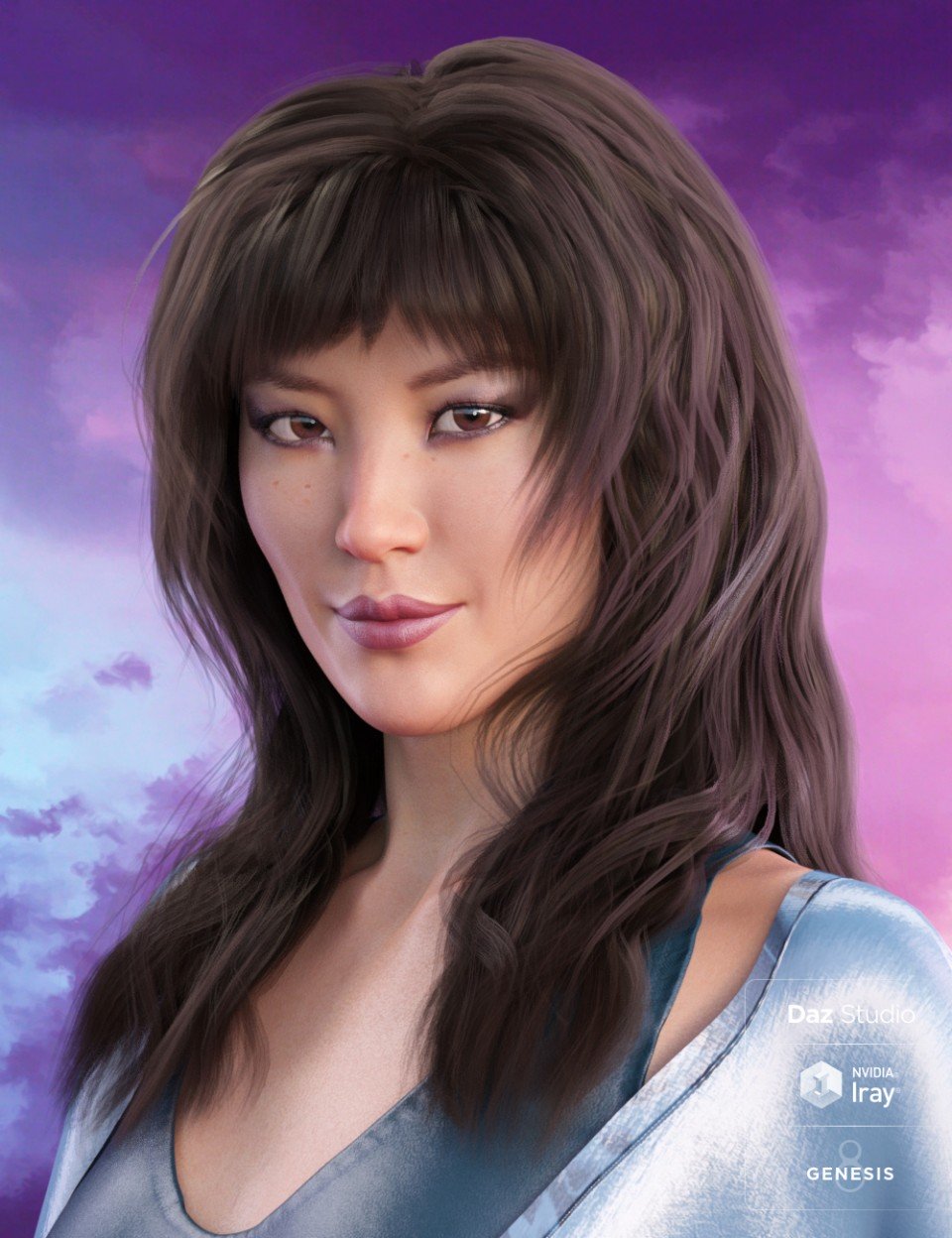Layered Fringe Hair for Genesis 3 and 8 Female(s)_DAZ3DDL