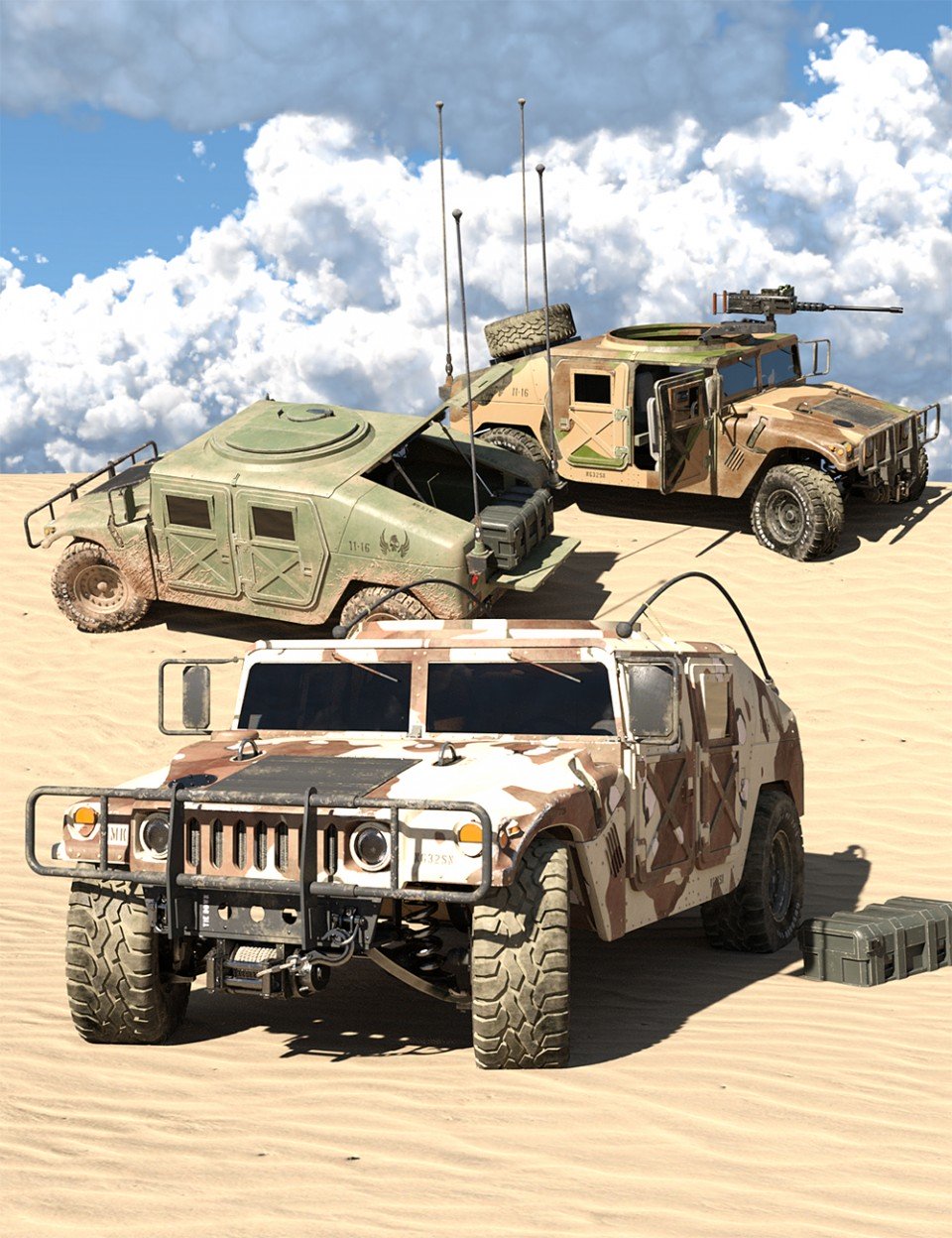 Light Tactical Vehicle – Texture Pack_DAZ3D下载站
