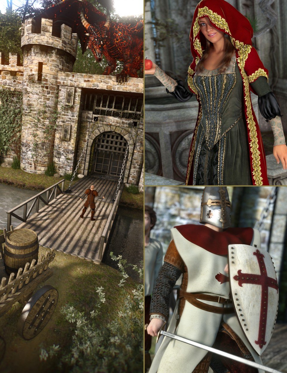 Medieval Knights Bundle_DAZ3DDL