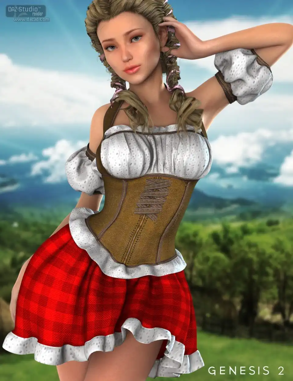 Milkmaid for Genesis 2 Female(s) + Textures_DAZ3DDL