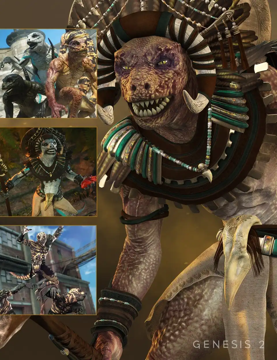 Reptilian 6 HD Premiere Add-on Bundle_DAZ3D下载站