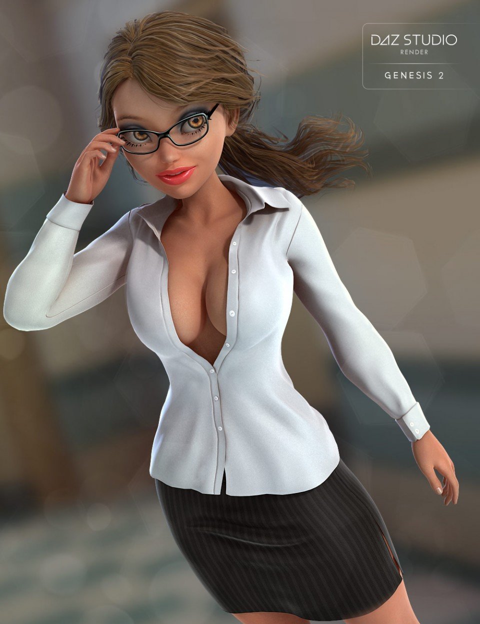 Sexy Librarian for Genesis 2 Female(s) + Textures_DAZ3DDL