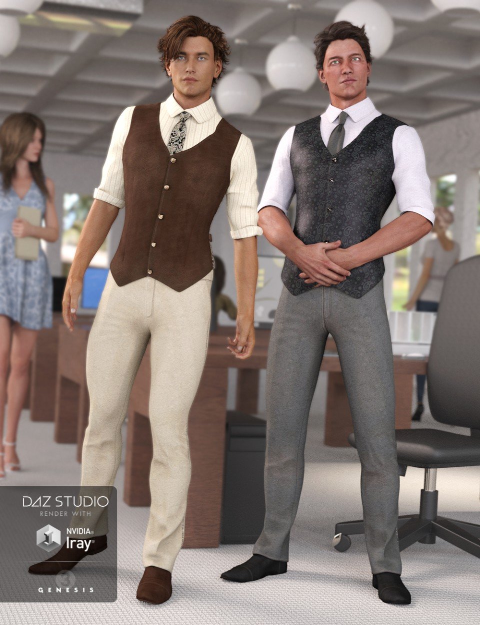 Sophisticate Outfit for Genesis 3 Male(s) + Textures_DAZ3DDL