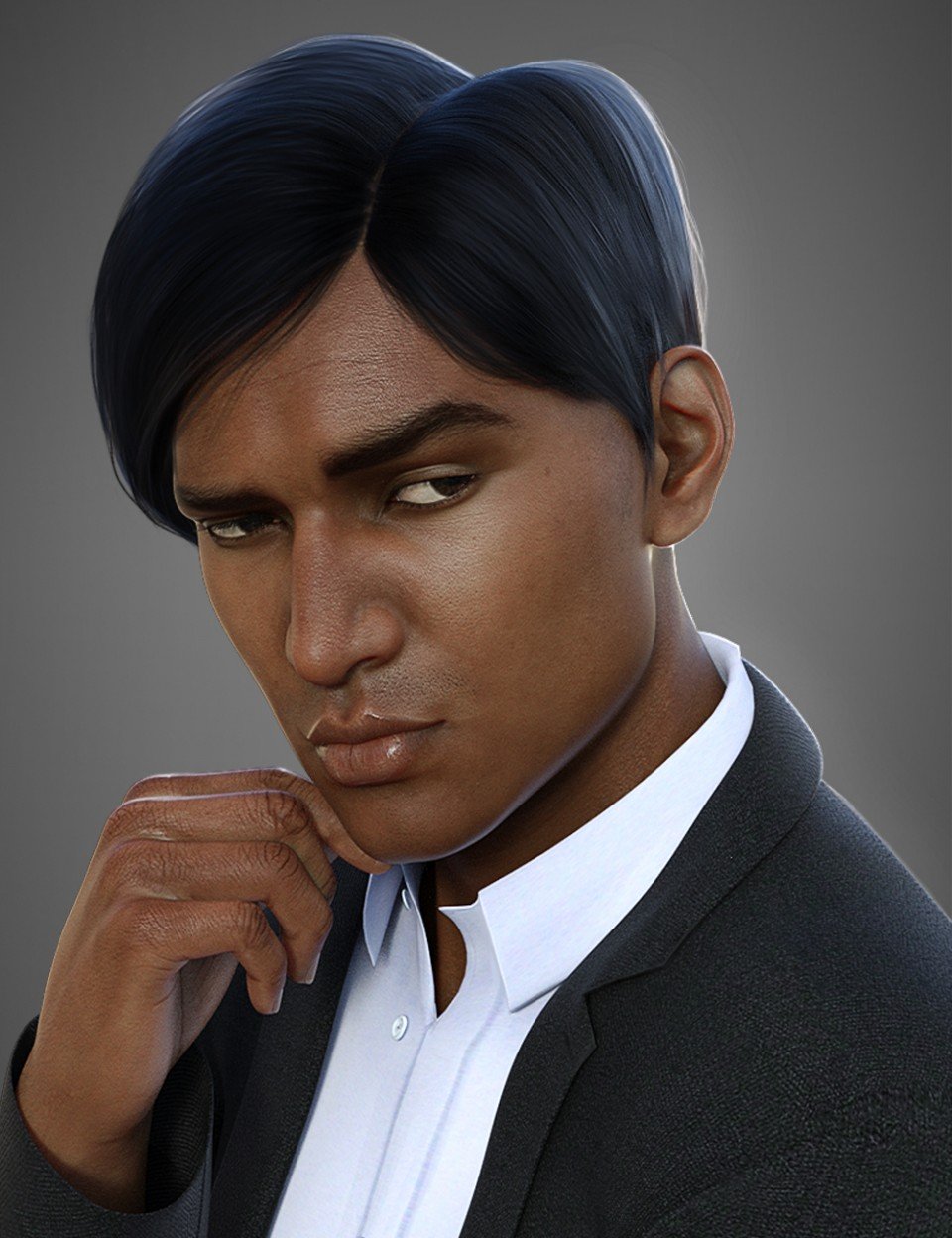 Strictly Business Hair for Genesis 8 Male_DAZ3DDL