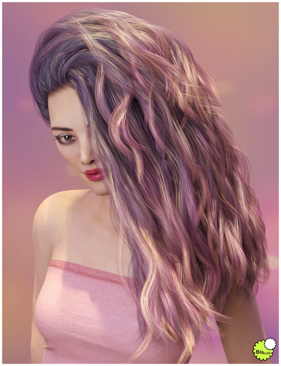 Texture Expansion for Biscuits Jam Hair_DAZ3D下载站