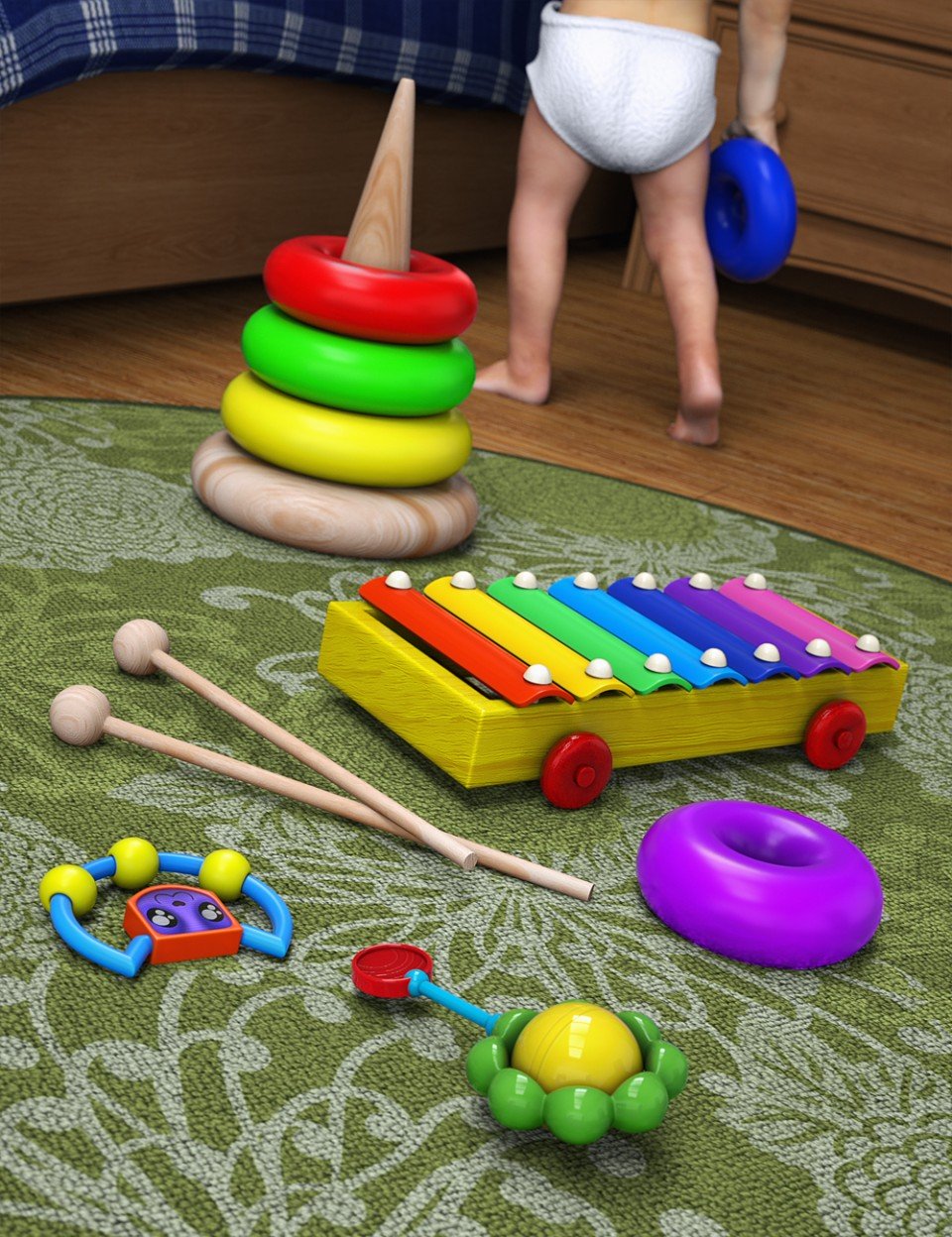 Toddler and Baby Toys_DAZ3D下载站