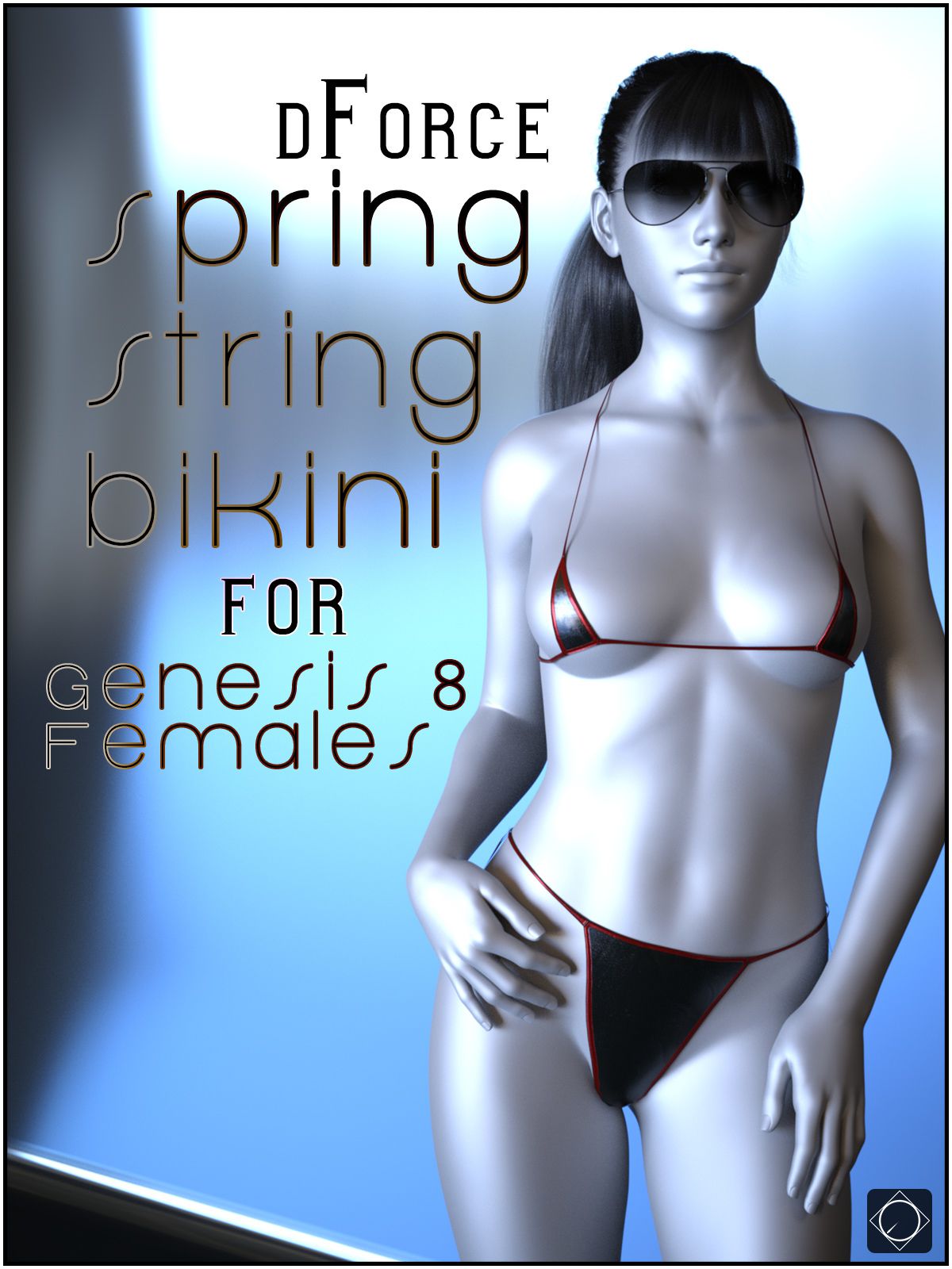 dForce Spring String Bikini for Genesis 8 Females_DAZ3D下载站