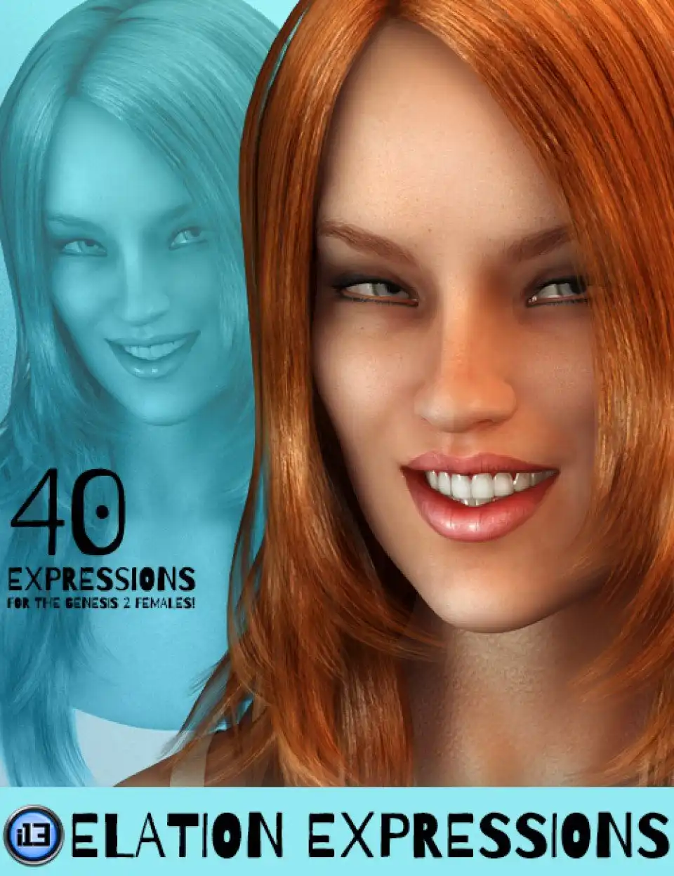 i13 Elation Expressions for Genesis 2 Female(s)_DAZ3D下载站
