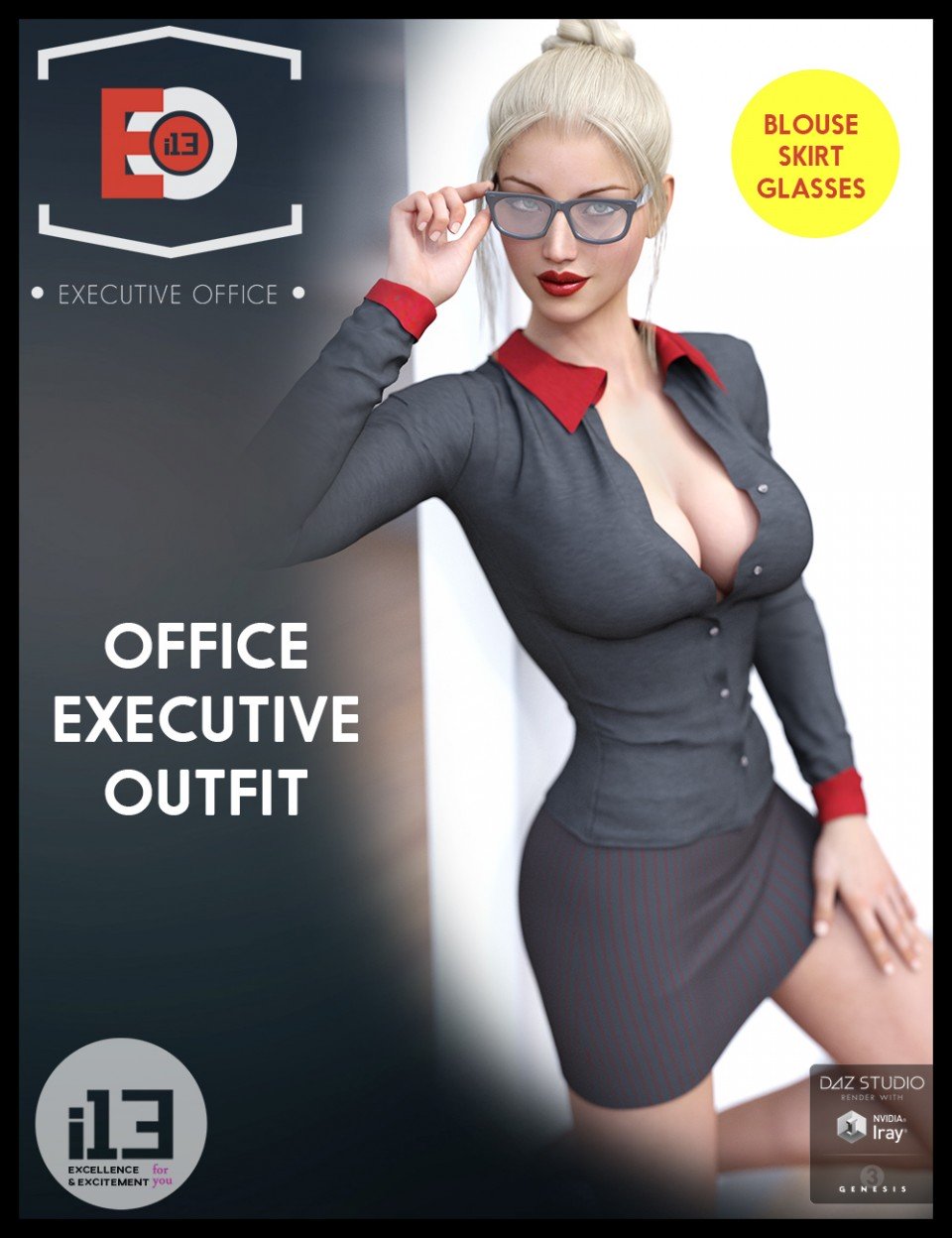 i13 Sexy Office Executive Outfit_DAZ3DDL