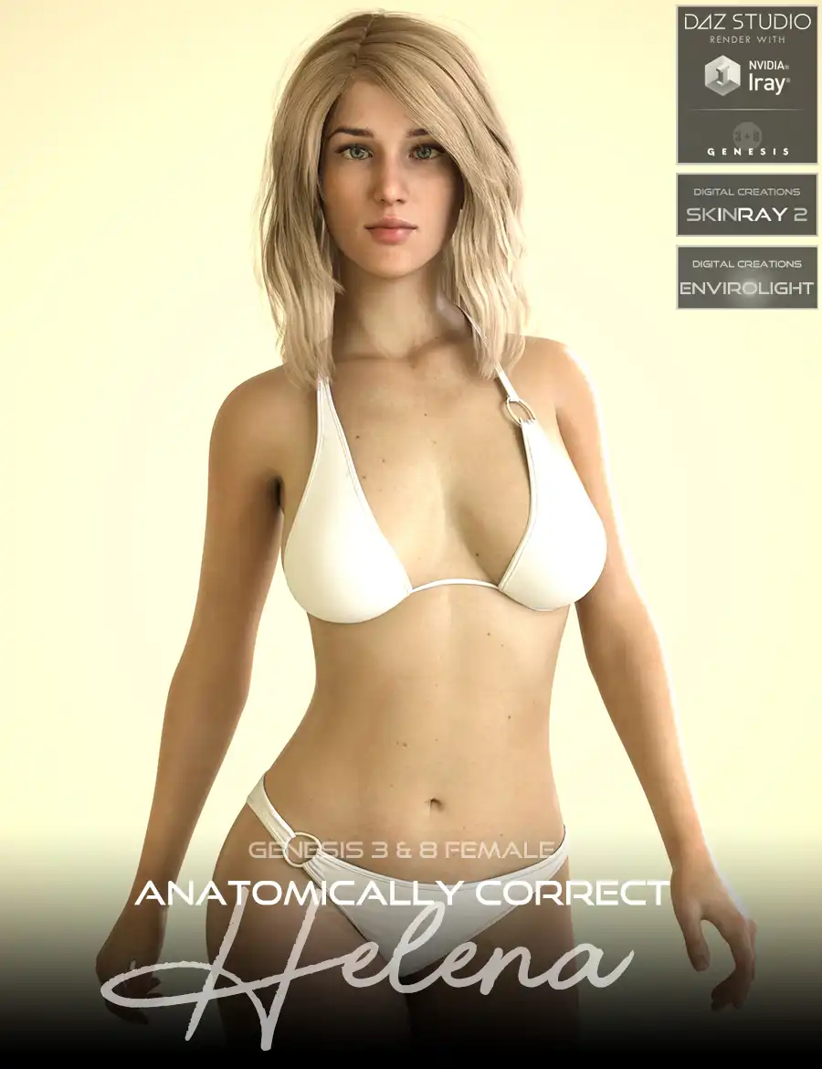 Anatomically Correct: Helena for Genesis 3 and Genesis 8 Female_DAZ3DDL