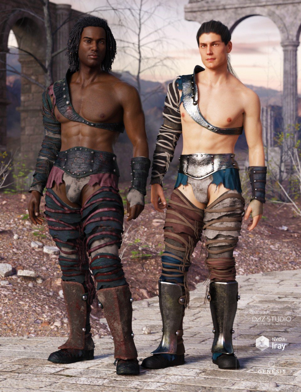 Badlands Gladiator Outfit Textures_DAZ3D下载站