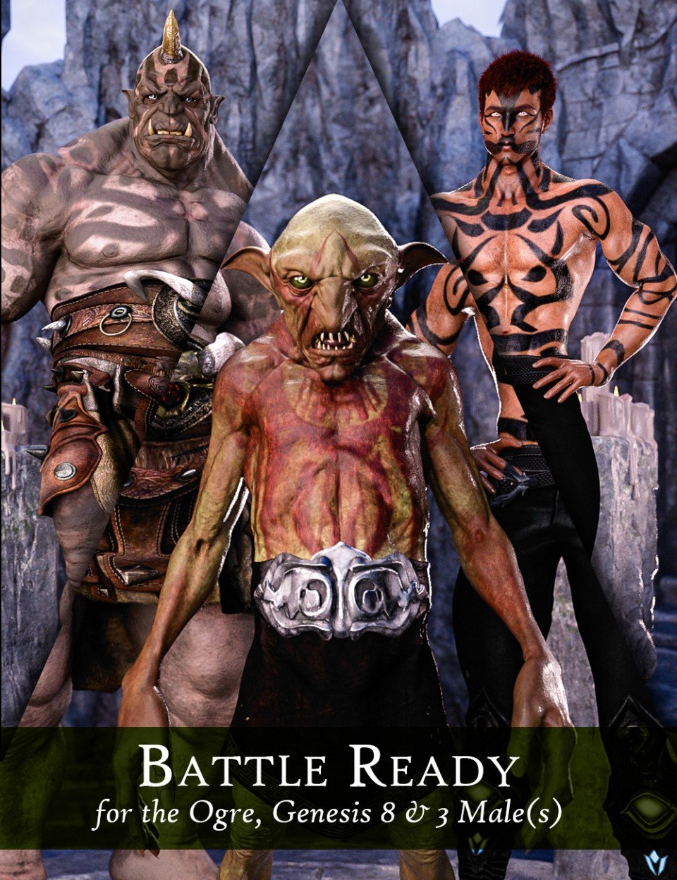 Battle Ready for Ogre HD and Genesis 3 and 8 Male(s)_DAZ3D下载站