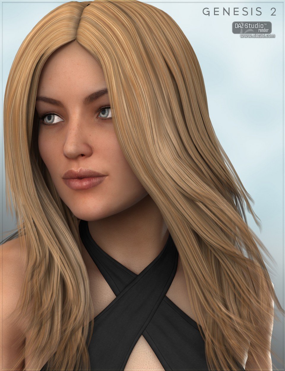 Cici Hair for Genesis 2 Female(s)_DAZ3D下载站