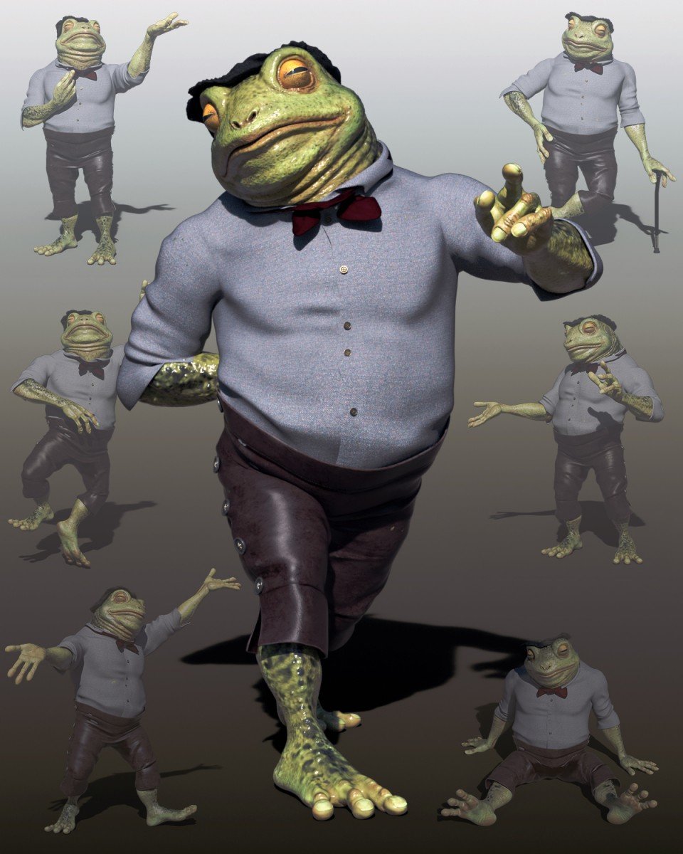 Dapper Toad Poses for Bullwarg HD_DAZ3D下载站