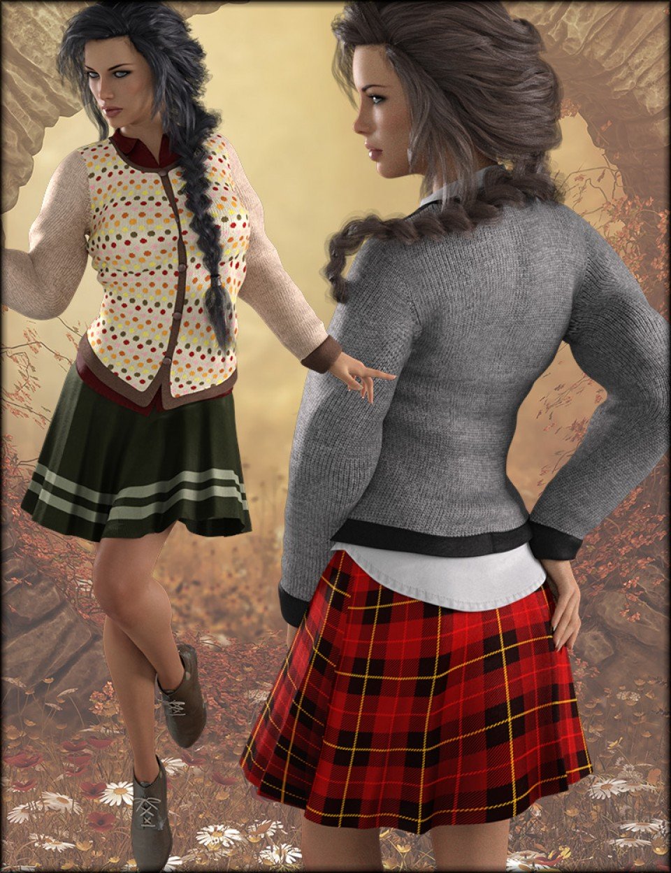 Fall Casual Outfit Textures_DAZ3D下载站