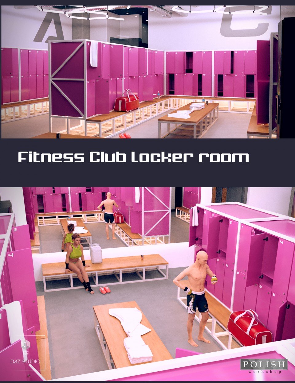 Fitness Club Locker Room_DAZ3D下载站