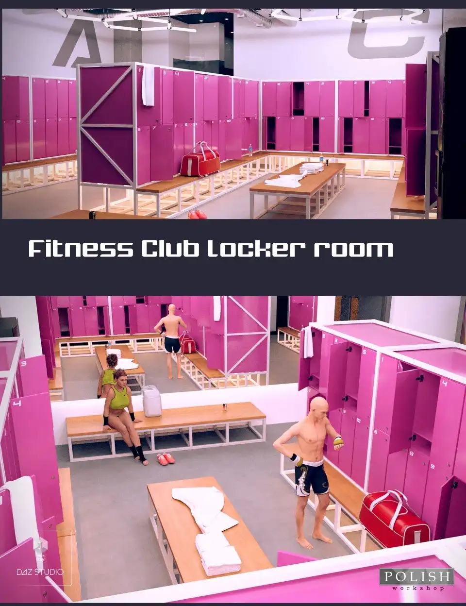 Fitness Club Locker Room_DAZ3D下载站